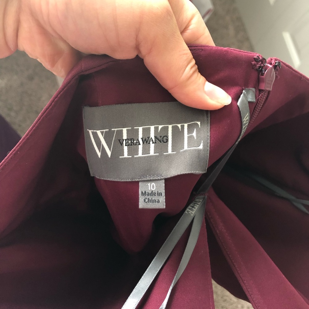 Vera Wang bridesmaids dress. Size 10. Color: wine